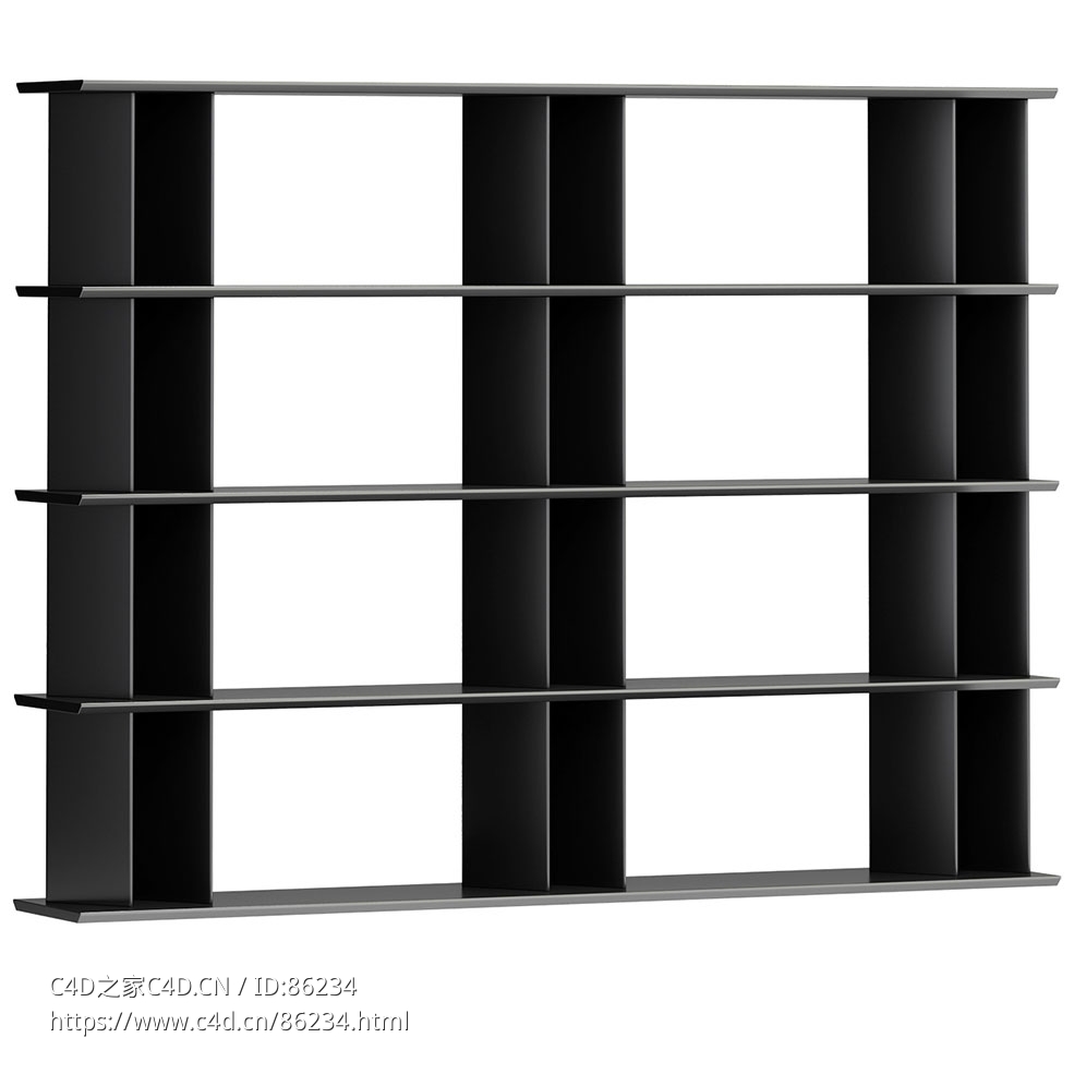 240厘米书架收纳展示架3D模型素材下载Dogma Bookshelves 240 by Bonaldo - C4D之家 - 0916.jpg