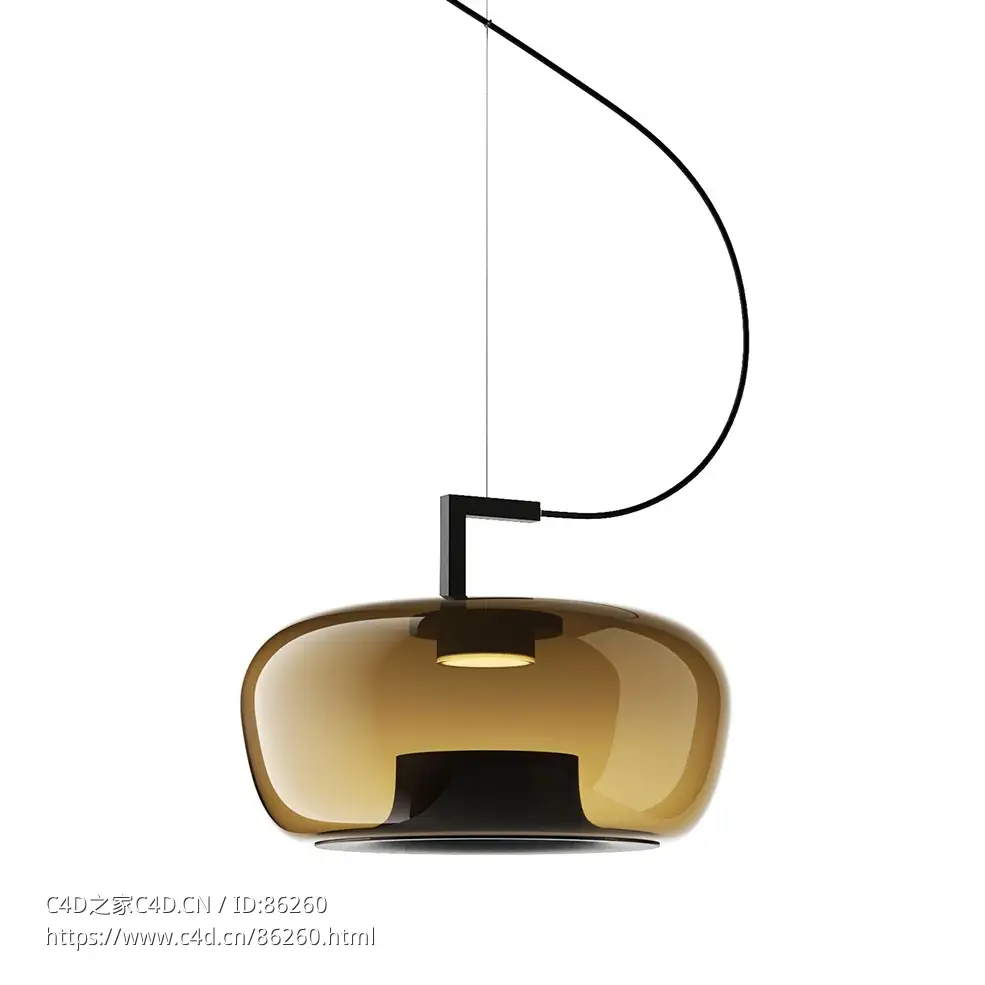短双头吊灯照明灯具3D模型素材下载Double Pendant Lamp Short by Brokis - C4D之家 - 0942.jpg