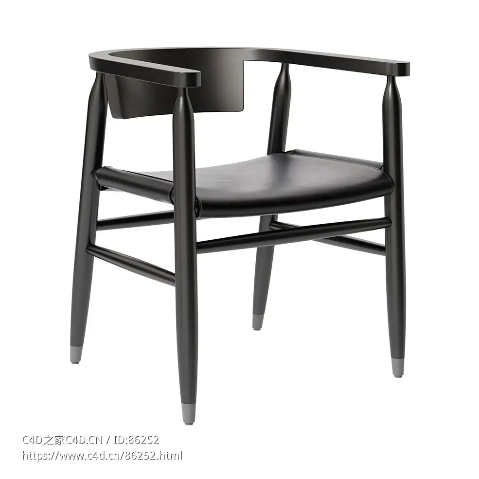 多丽丝高脚椅座椅家具3D模型素材下载Doris SH Chair by Flexform - C4D之家 - 0934.jpg