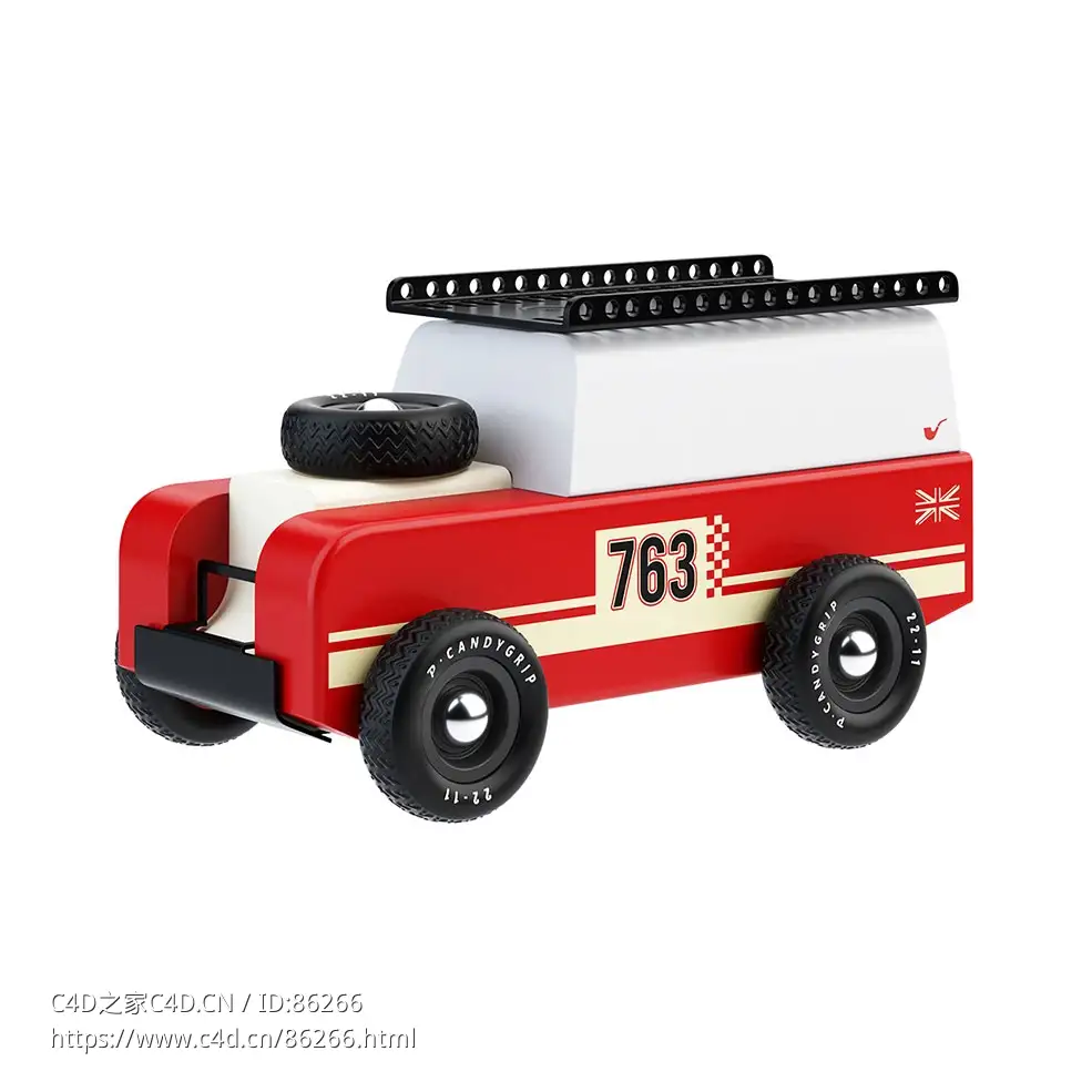 奈杰尔玩具车儿童玩具3D模型素材下载Drifter Nigel Toy Car by Candylab Toys