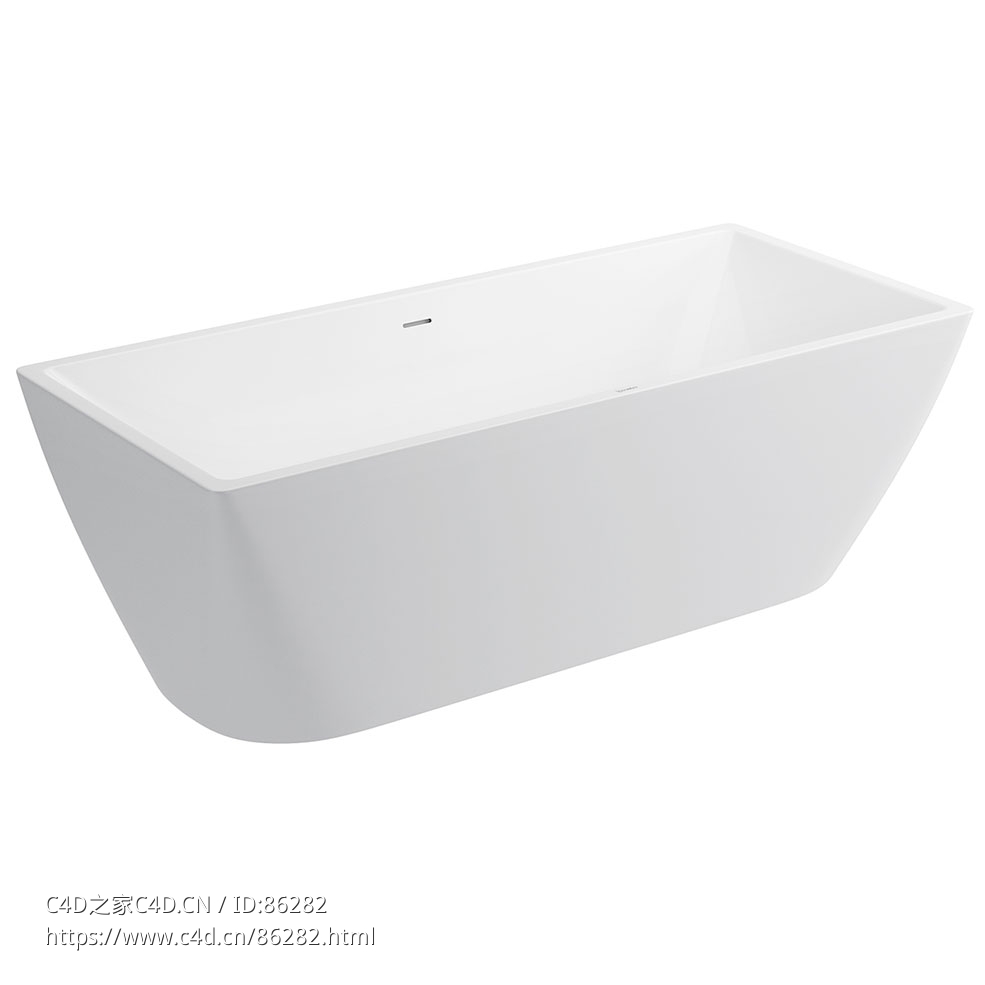 独立式方形浴缸卫浴设备3D模型素材下载DuraSquare Bathtub Freestanding by Duravit - C4D之家 - 0964.jpg