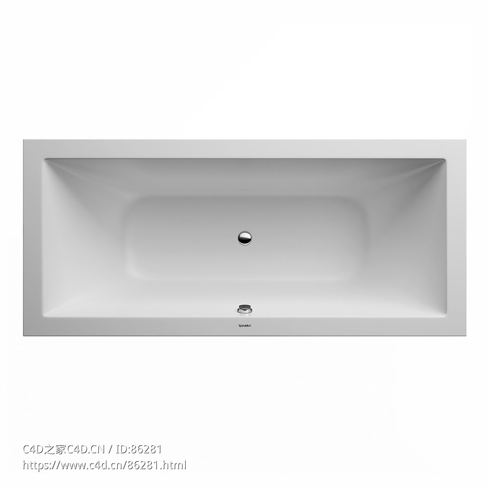 方形浴缸卫浴设备3D模型素材下载DuraSquare Bathtub by Duravit - C4D之家 - 0963.jpg