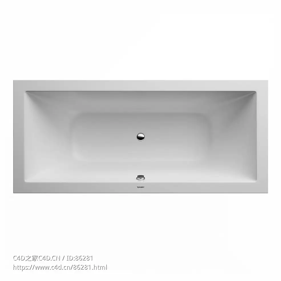 方形浴缸卫浴设备3D模型素材下载DuraSquare Bathtub by Duravit - C4D之家 - 0963.jpg