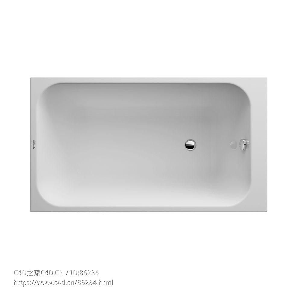 1400款时尚浴缸卫浴设备3D模型素材下载DuraStyle Bathtub 1400 by Duravit - C4D之家 - 0966.jpg