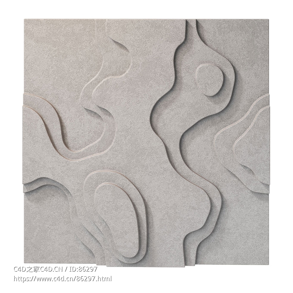 地球声学墙面装饰板墙面装饰3D模型素材下载Earth Acoustic Wall Panel Artwork by okk