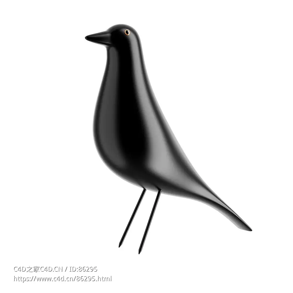 伊姆斯小鸟装饰品家居装饰3D模型素材下载Eames House Bird by Vitra