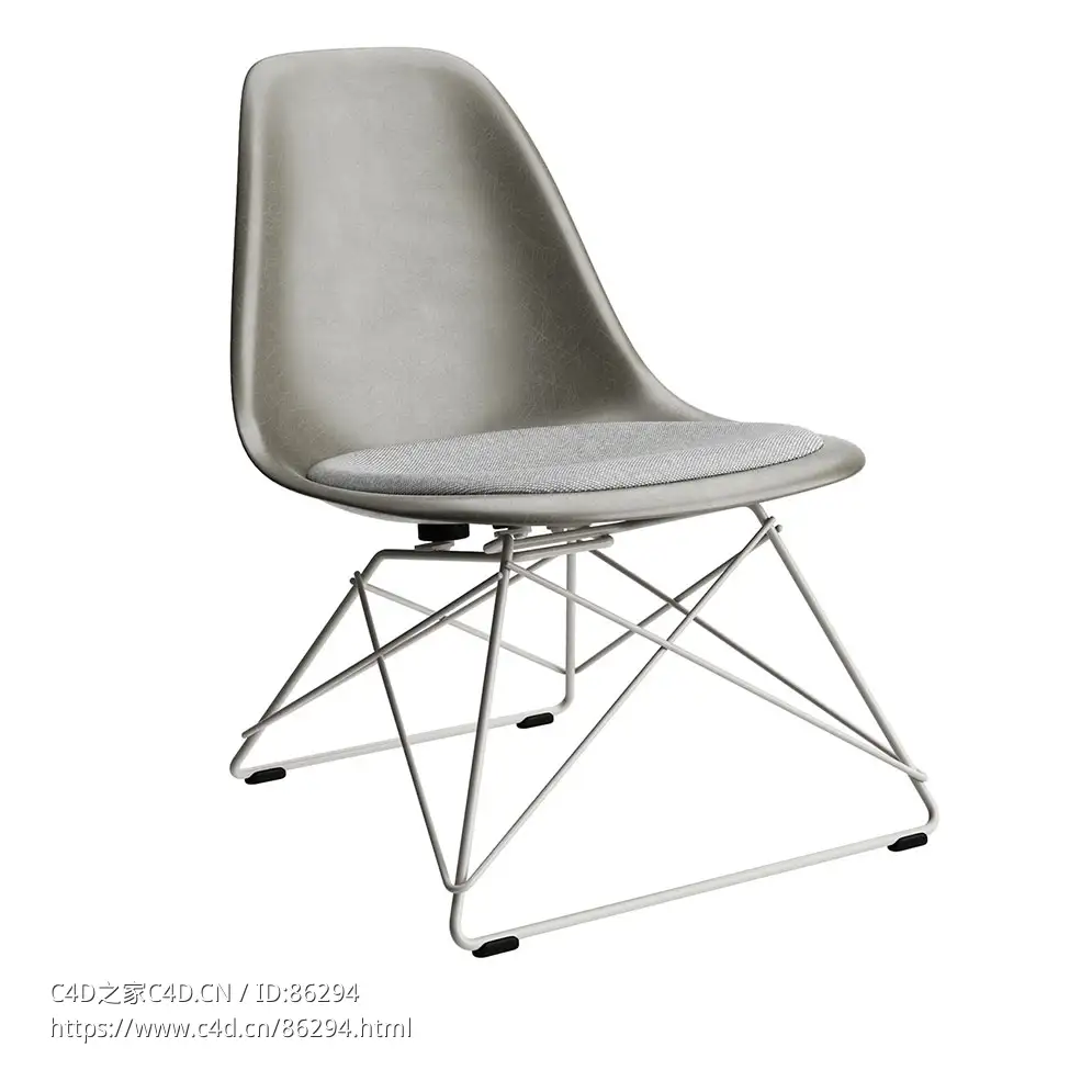 伊姆斯玻璃纤维软包侧椅座椅家具3D模型素材下载Eames Fiberglass Side Chair LSR Upho - C4D之家 - 0976.jpg