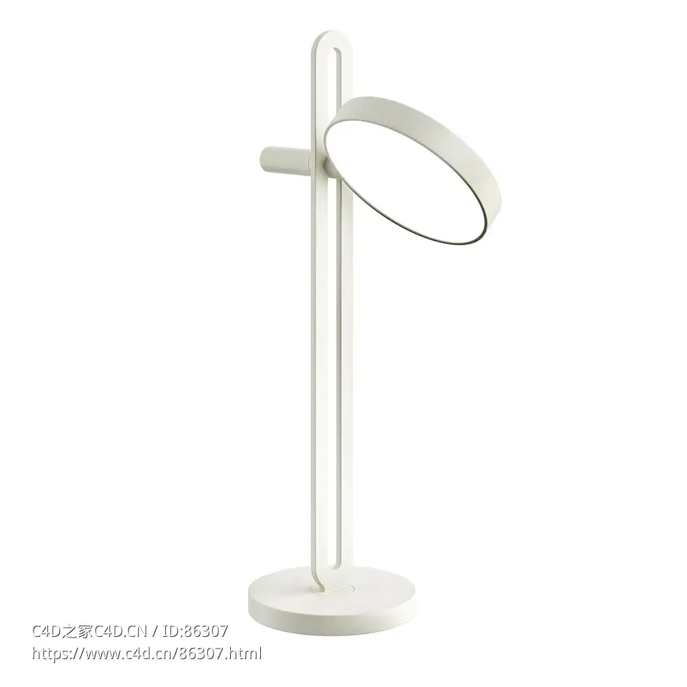 回声台灯照明灯具3D模型素材下载Echo Table Lamp by Caussa