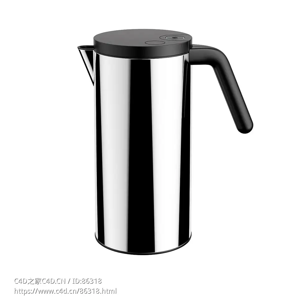 时尚电水壶厨房电器3D模型素材下载Electric Kettle Hot It by Alessi