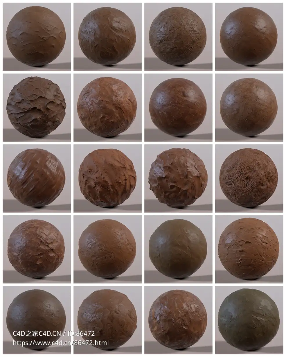 数字粘土材质泥塑贴图材质包含30个专业级雕刻笔刷20组PBR材质纹理完整工具包Zbrush Digital Clay Pack - C4D之家 - Digital_Clay_Pack_-_QSG-9.jpg