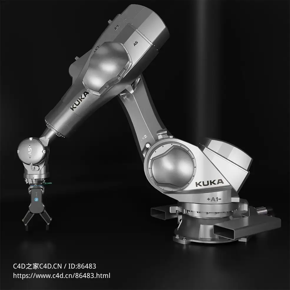 KUKA库卡KR 120 R2100 NANO F-RIG工业机器人机械手臂3D模型下载(.blend/.c4d/.obj/.fbx) - C4D之家 - 1.jpg