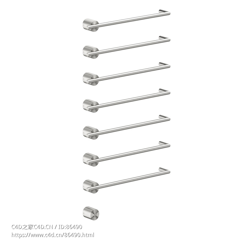 CEA品牌EQB11-17系列电热毛巾架3D模型素材下载Electric Towel Warmer EQB11-17 by Cea