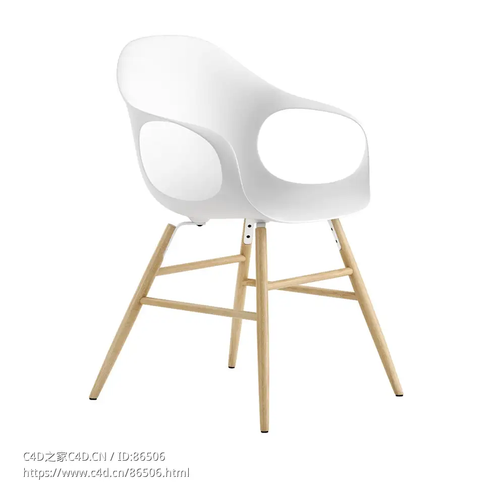 克里斯塔利亚品牌实木腿大象椅3D模型素材下载Elephant Chair With Wood Legs by Krist