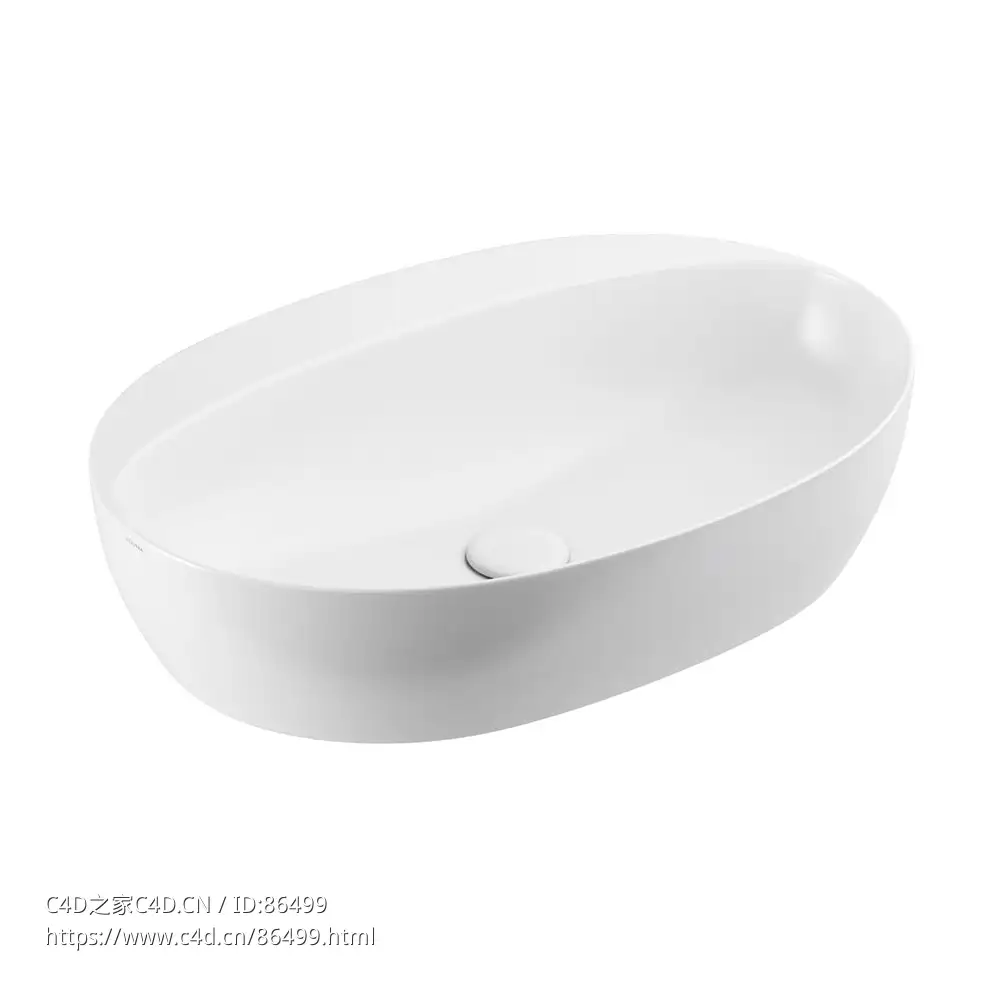 优雅圆形M尺寸台上洗手盆3D模型素材下载Elegance Circle Eci M Counter Washbasin