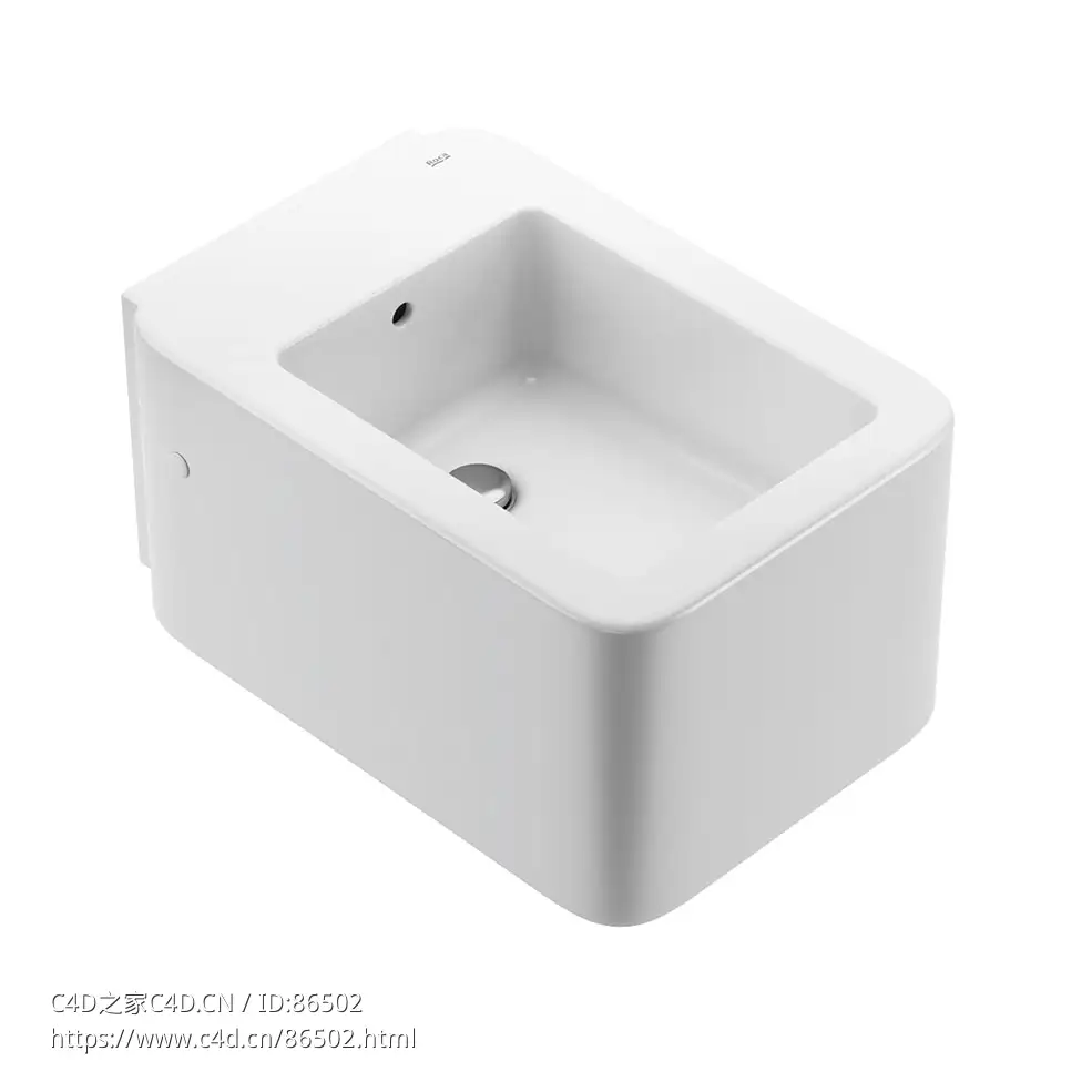 乐家品牌壁挂式坐浴盆3D模型素材下载Element Wall-hung Bidet by Roca