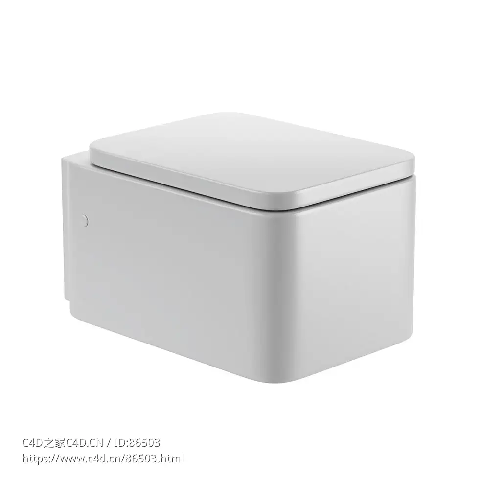 乐家品牌壁挂式马桶3D模型素材下载Element Wall-hung WC by Roca