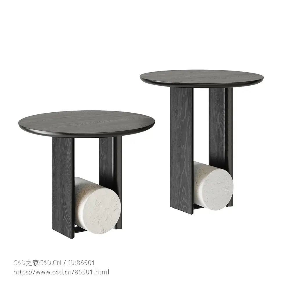 邦纳多品牌矮边桌3D模型素材下载Element Side Tables Low by Bonaldo