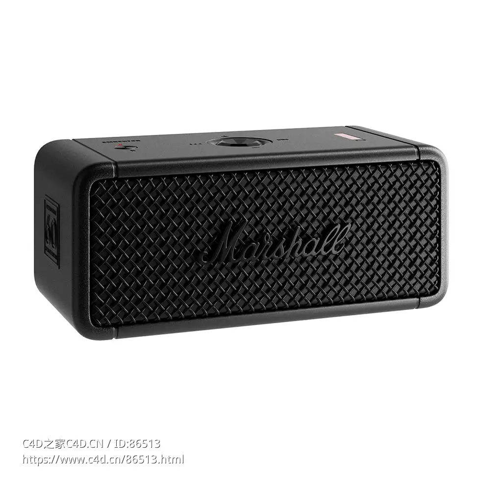 马歇尔钻石纪念版蓝牙音箱3D模型素材下载Emberton Diamond Jubilee Speaker by Marsha