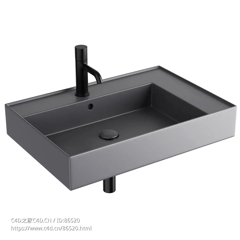 奇尔欧品牌台上式洗手盆3D模型素材下载Enjoy Counter Top Washbasin by Cielo