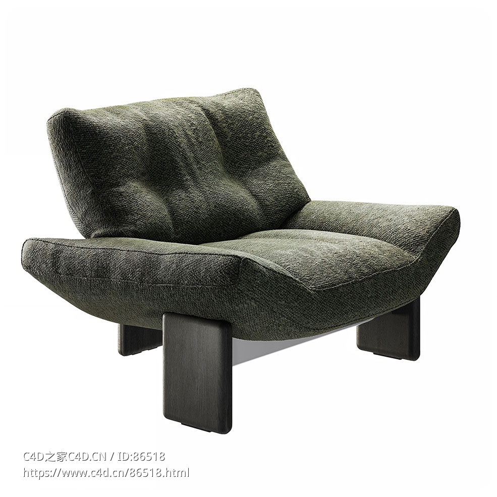 米诺特布艺扶手椅3D模型素材下载Emmi Armchair Textile by Minotti - C4D之家 - 1031.jpg