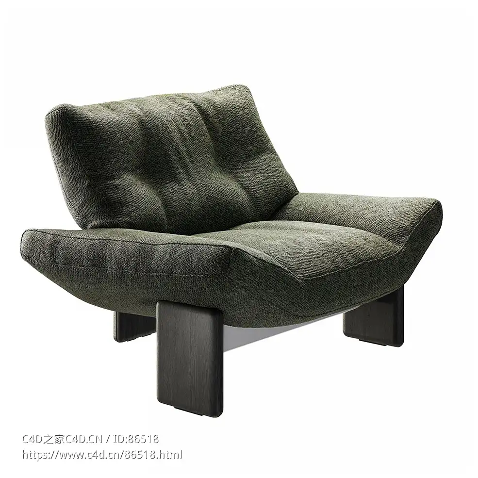米诺特布艺扶手椅3D模型素材下载Emmi Armchair Textile by Minotti - C4D之家 - 1031.jpg