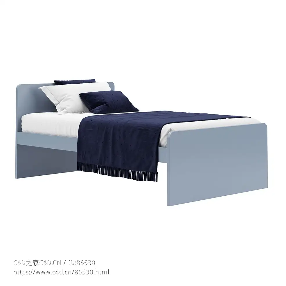 尼迪R22单人床120x2003D模型素材下载Ergo Single Bed R22 120x200 by Nidi