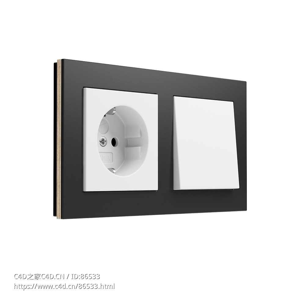 吉拉品牌开关插座3D模型素材下载Esprit Switches and Socket by Gira