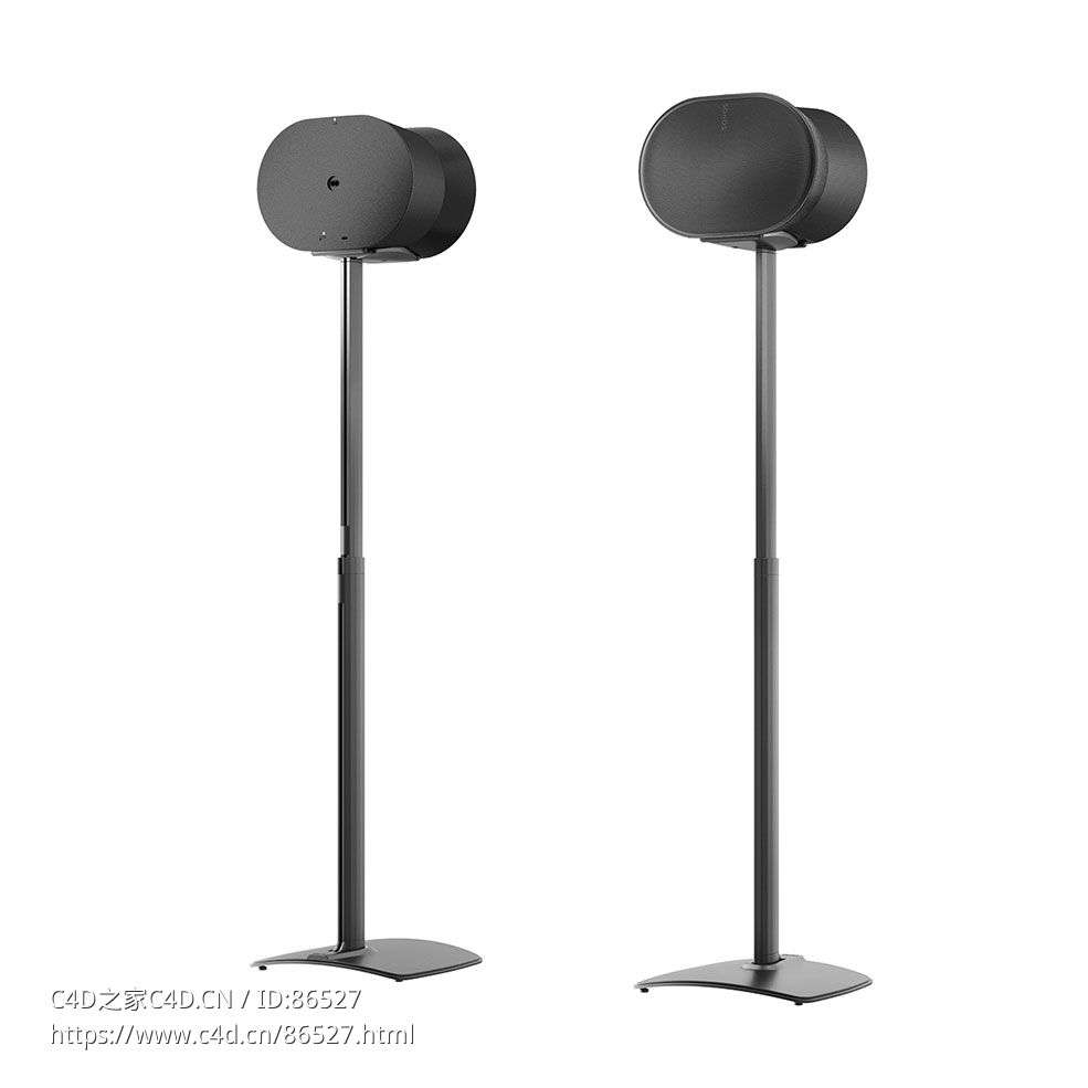 搜诺思Era 300音箱专用落地支架3D模型素材下载Era 300 Speaker Sanus Floor Stand by