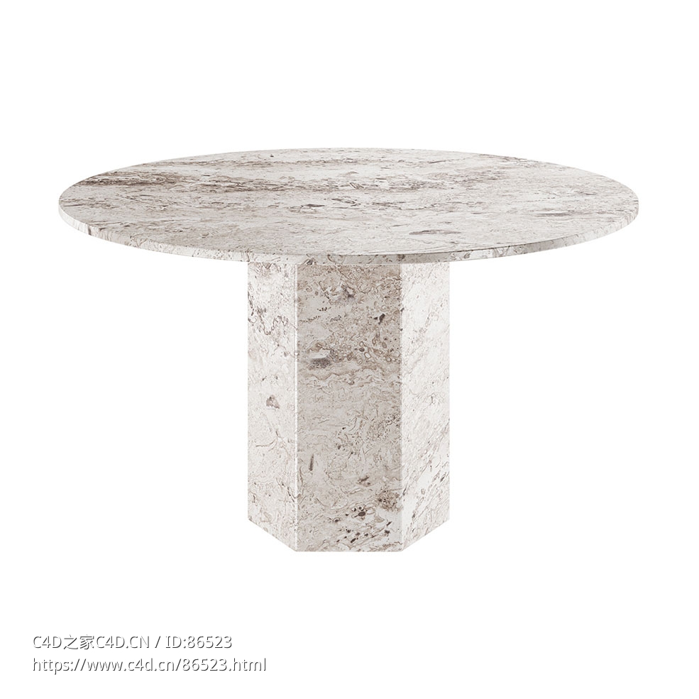 古比品牌史诗系列餐桌3D模型素材下载Epic Dining Table by Gubi