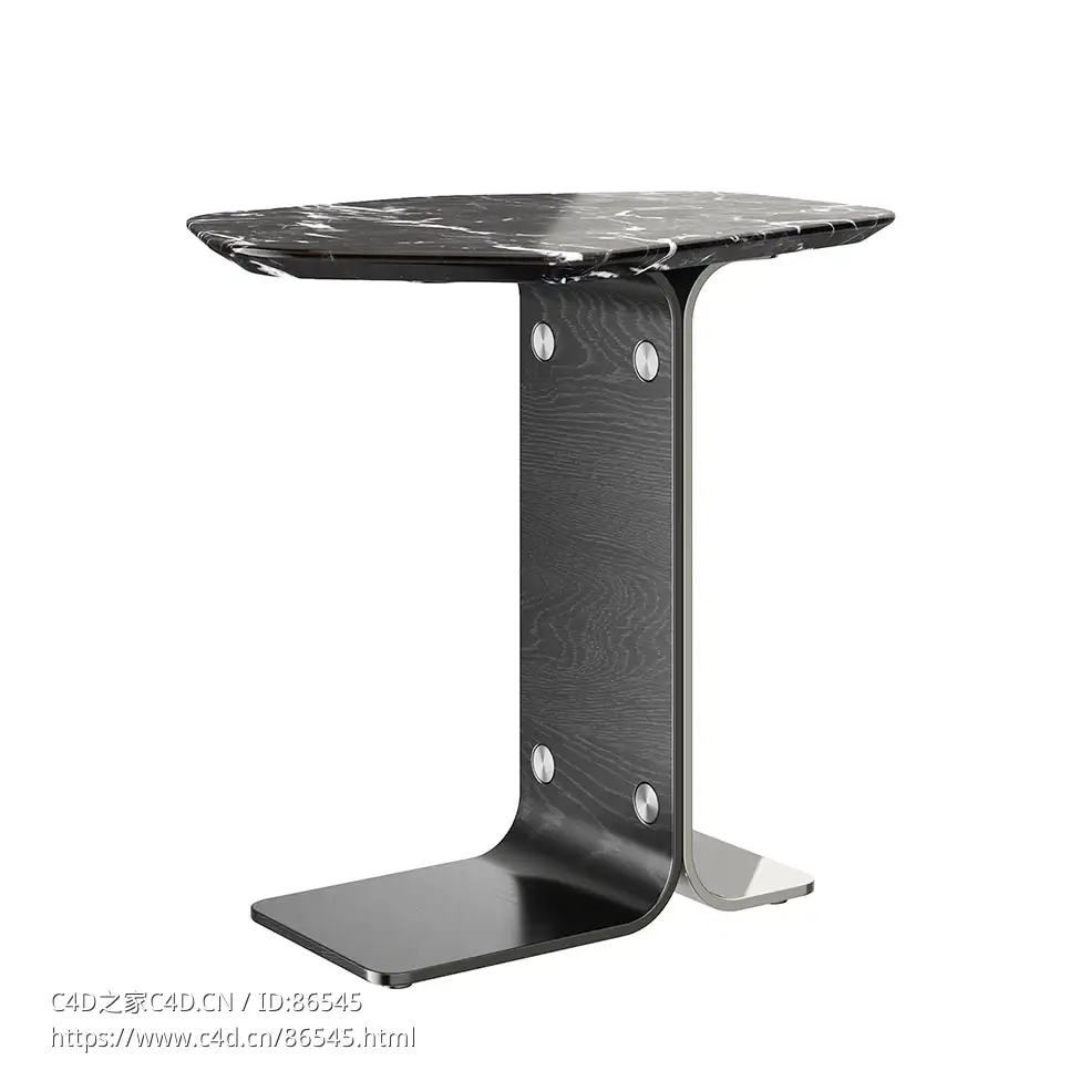 米诺特伊森边桌3D模型素材下载Ethan Side Table by Minotti