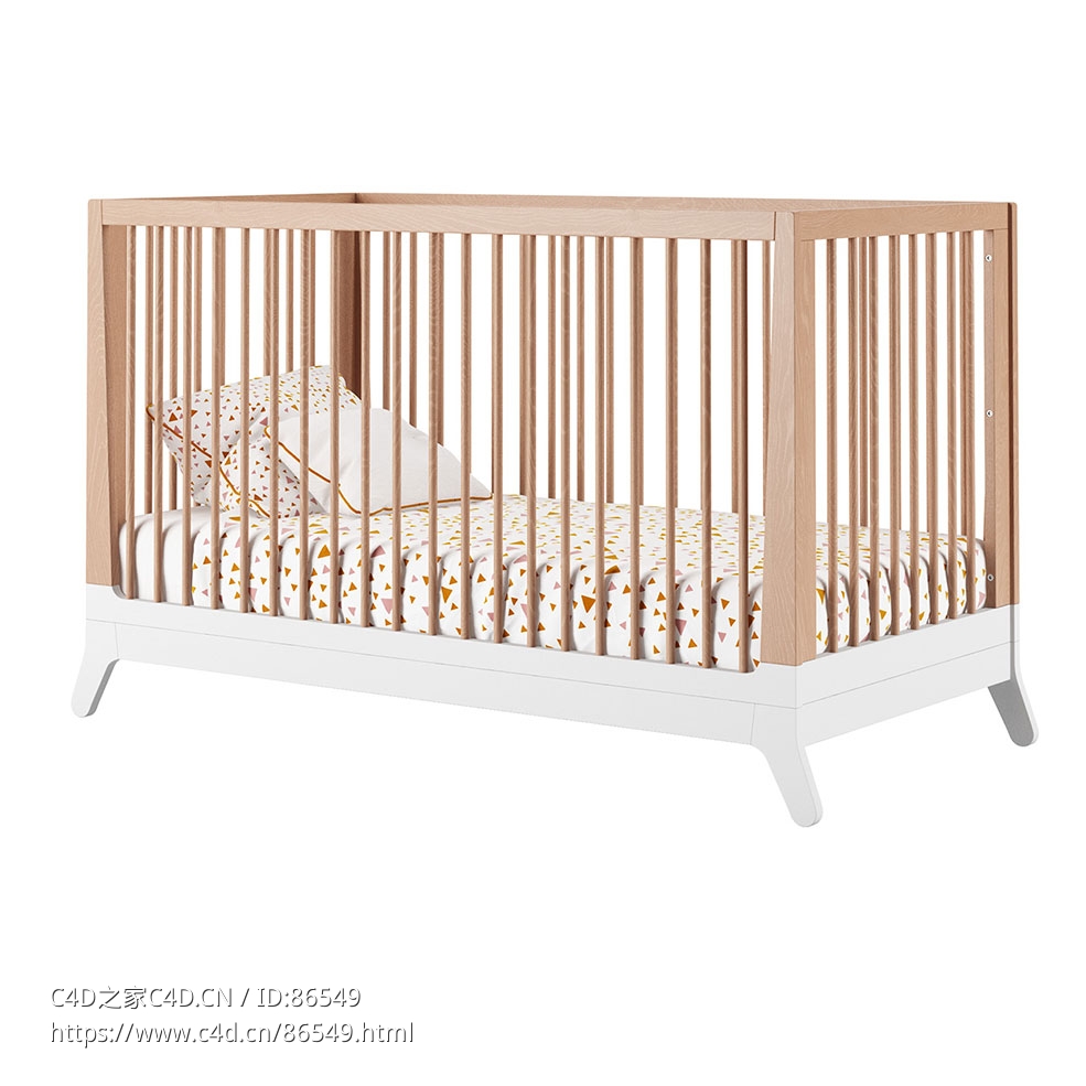 诺博迪诺兹新视界婴儿床3D模型素材下载Evolutive Crib New Horizon by Nobodinoz