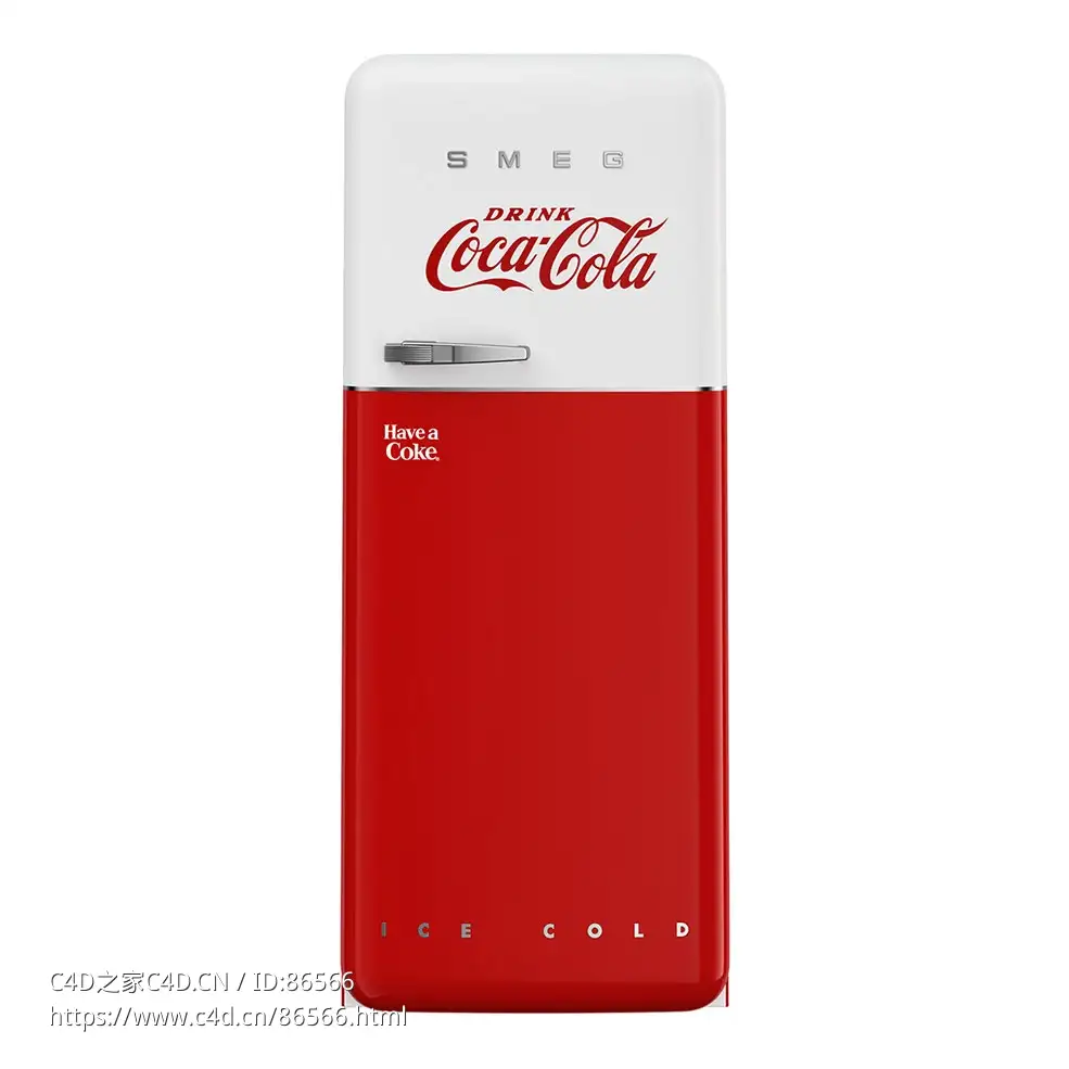 斯麦格FAB28可口可乐联名冰箱3D模型素材下载FAB28 Coca-Cola Refrigerator by Smeg - C4D之家 - 1079.jpg