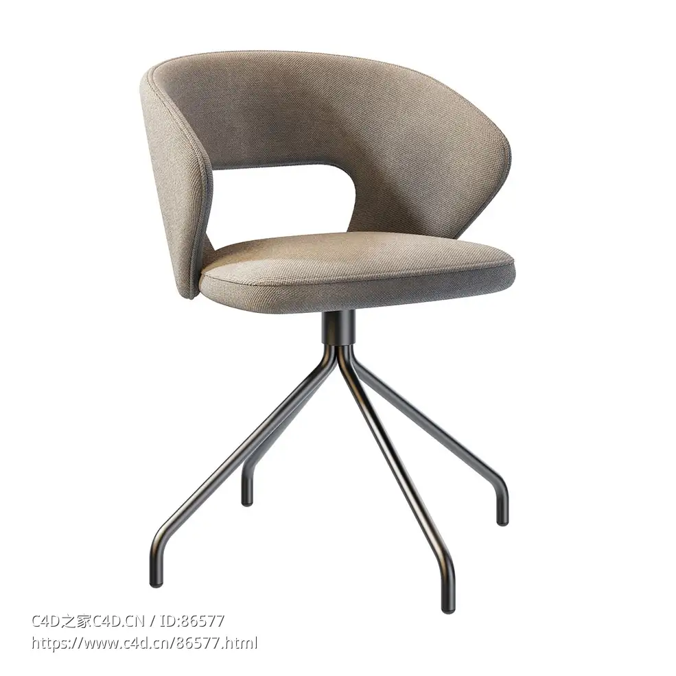 起源1971旋转椅665型3D模型素材下载Fard Metal 665 Swivel Chair by Origins 1971 - C4D之家 - 1090.jpg