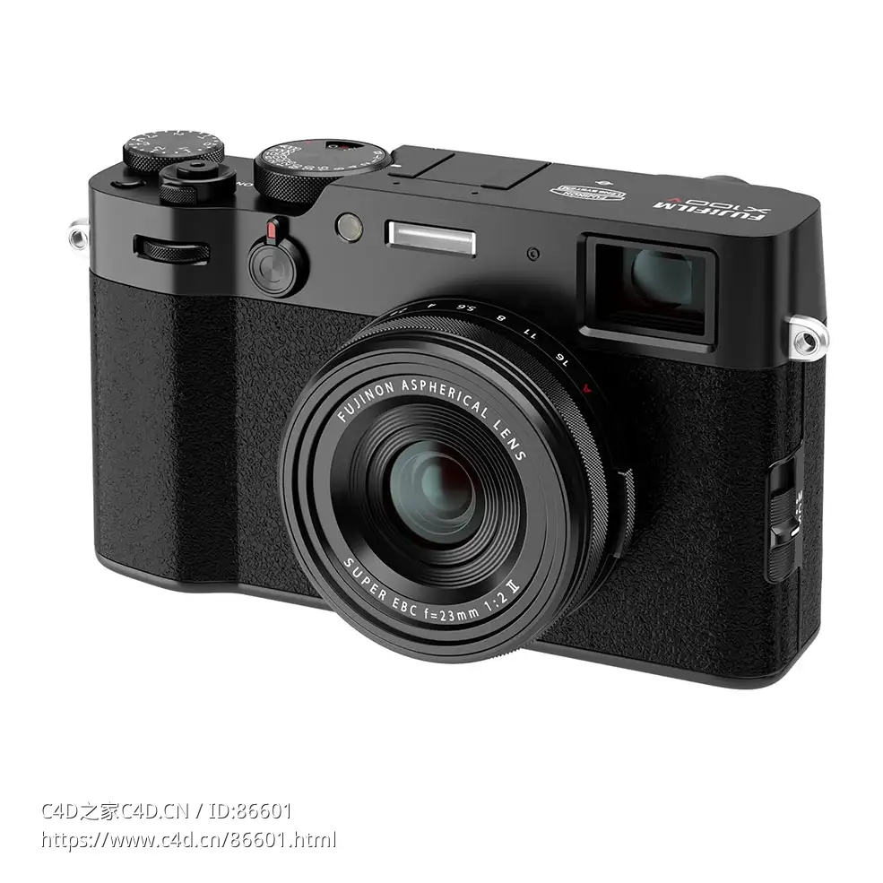 富士数码相机X100V复古相机3D模型素材下载Finepix X100V Digital Camera by Fujifilm