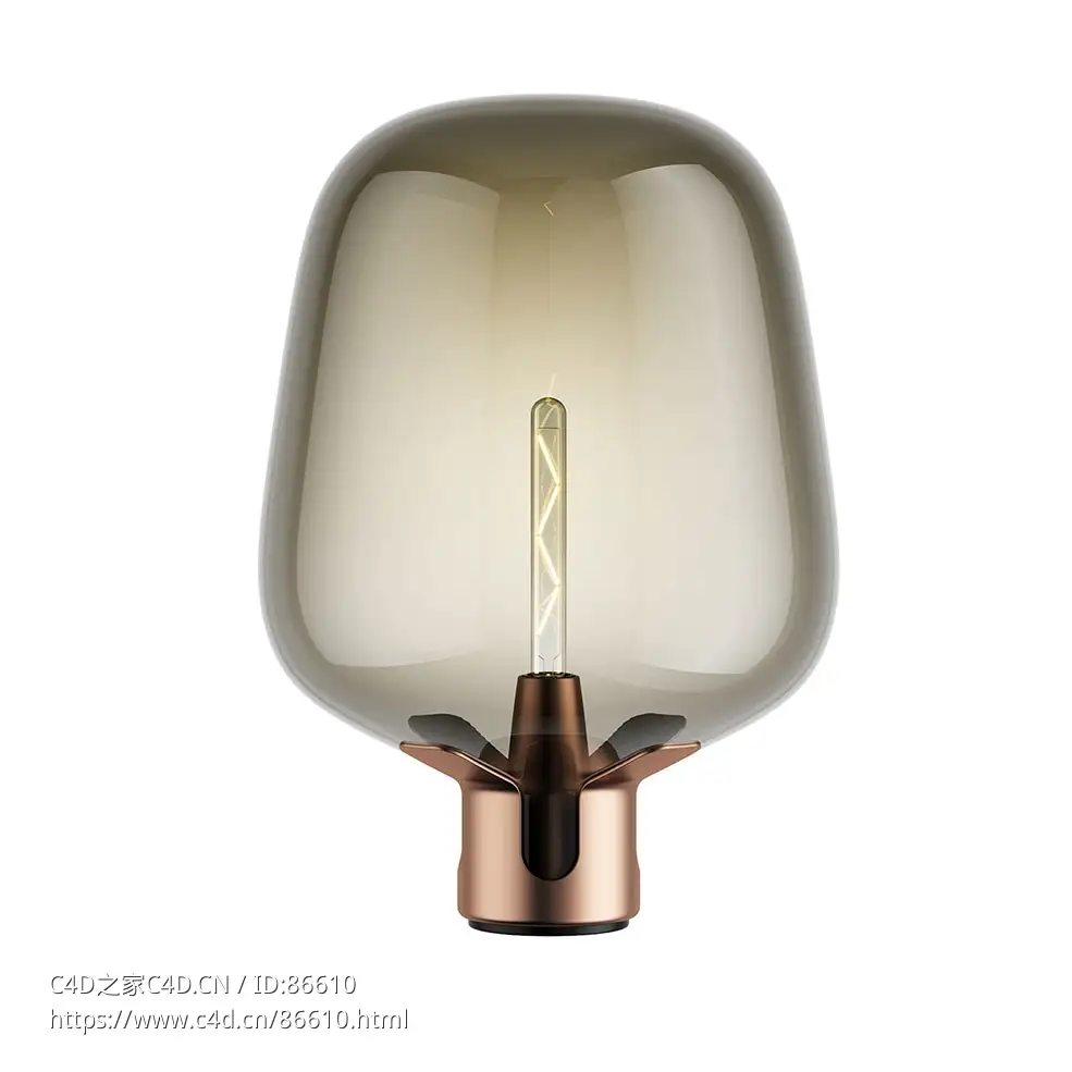Flar 大号玻璃台灯装饰台灯3D模型素材下载Flar Blown Glass Table Lamp Large by Lode - C4D之家 - 1123.jpg