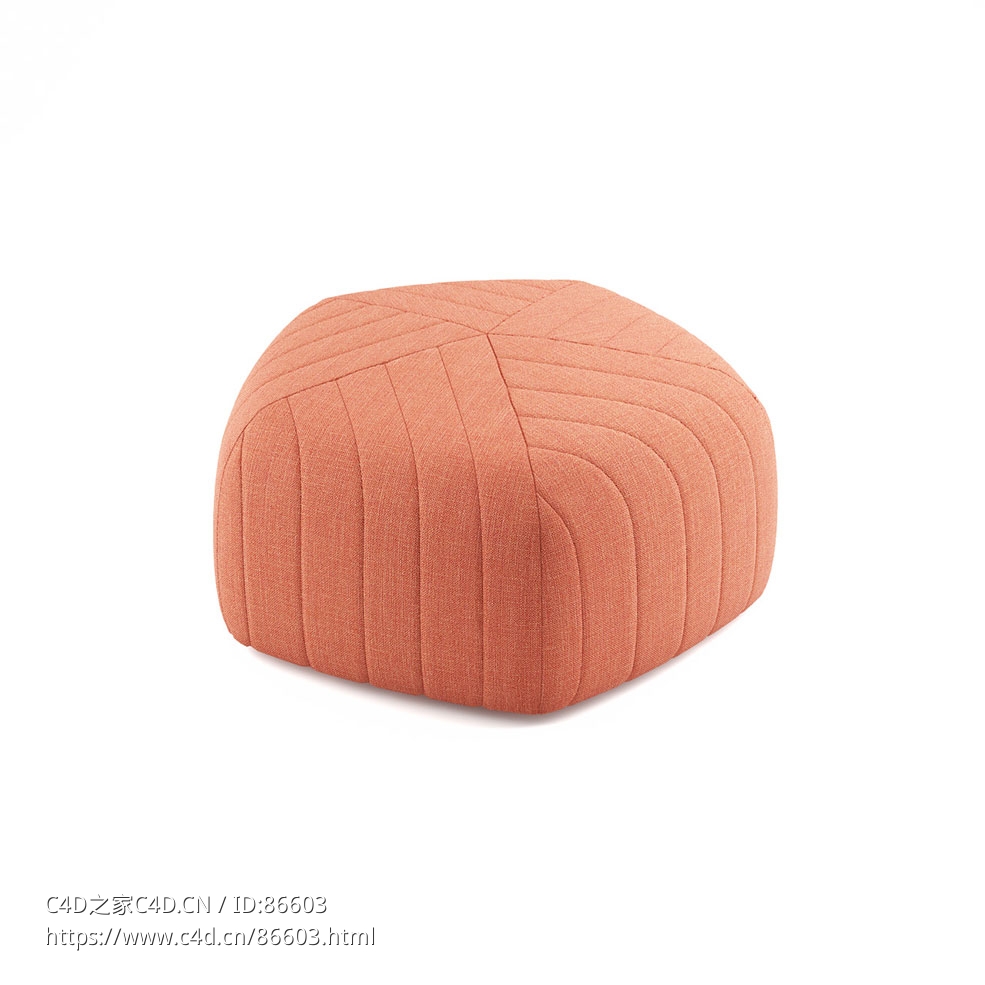 Five 圆形坐垫软垫凳3D模型素材下载Five Pouf by Muuto - C4D之家 - 1116.jpg