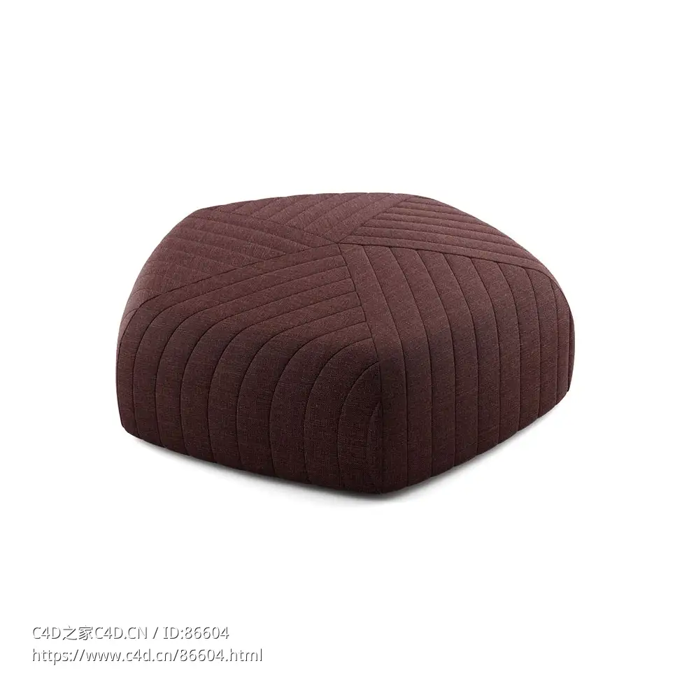 Five 加大圆形坐垫大尺寸软垫凳3D模型素材下载Five Pouf XL by Muuto - C4D之家 - 1117.jpg