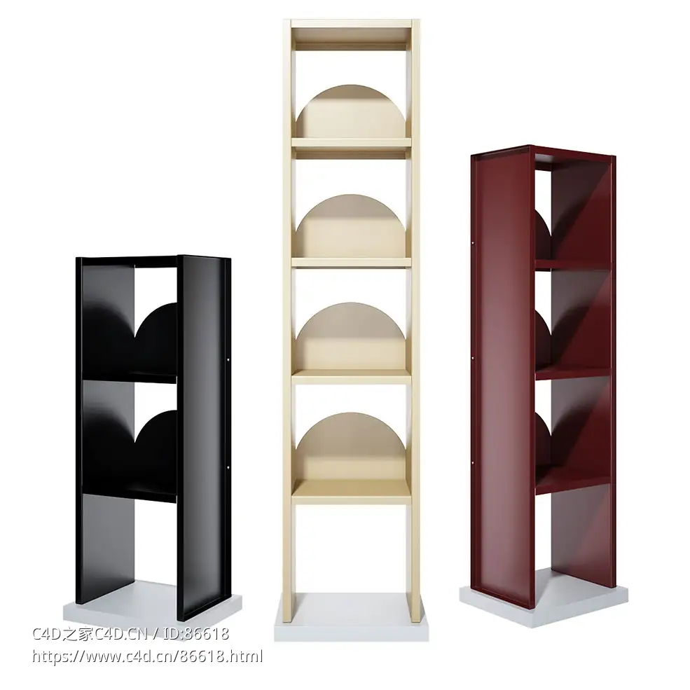 Floreana 金属书架展示架3D模型素材下载Floreana Metal Bookcase by Danese Milano