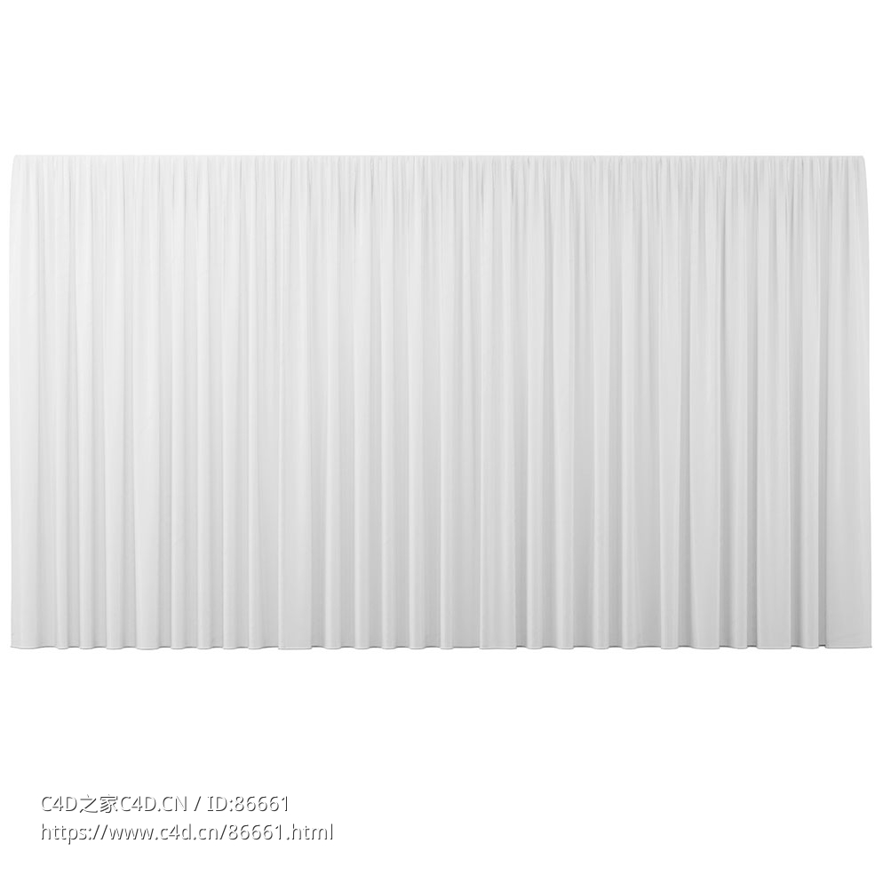 Frost 106透明窗帘家居窗饰3D模型素材下载Frost 106 Transparent Curtain by Kvadrat