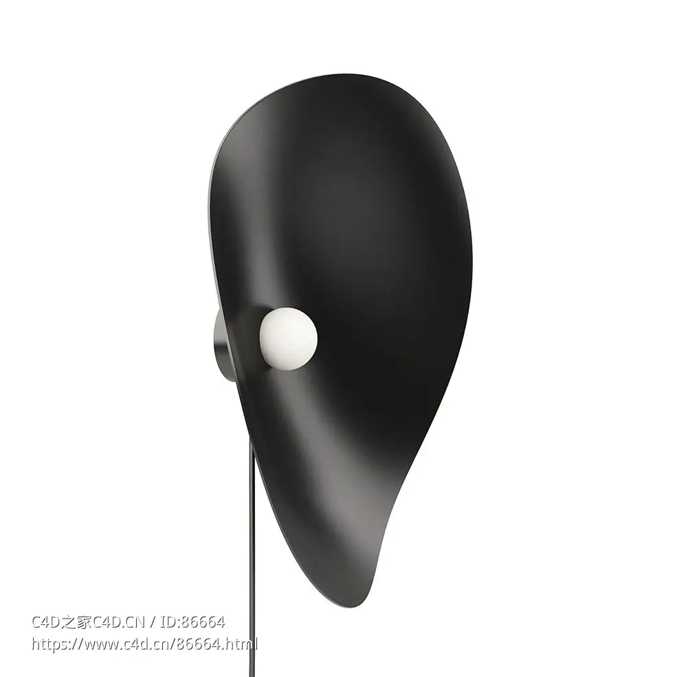 Fuji 大号壁灯墙面照明3D模型素材下载Fuji Wall Lamp Large by Norr11 - C4D之家 - 1177.jpg