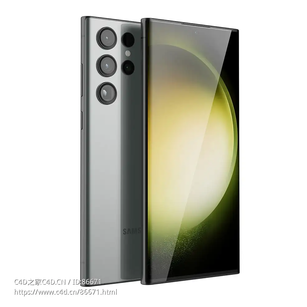 三星Galaxy S23 Ultra手机智能手机3D模型素材下载Galaxy S23 Ultra by Samsung