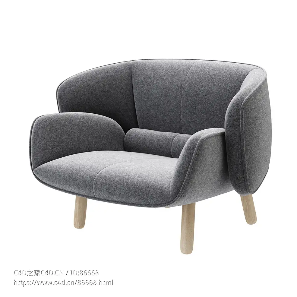 Fusion 座椅现代餐椅3D模型素材下载Fusion Chair by BoConcept - C4D之家 - 1181.jpg