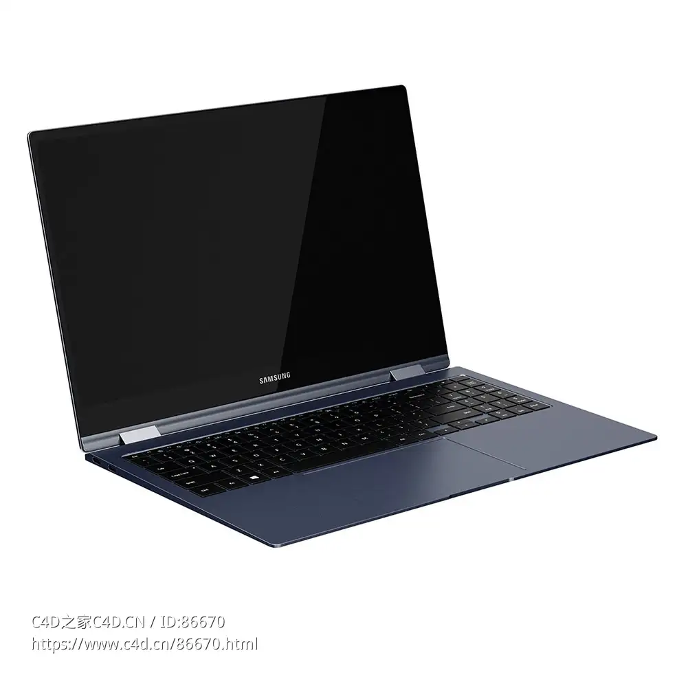 三星笔记本电脑Galaxy Book Pro 360便携电脑3D模型素材下载Galaxy Book Pro 360 Lapto