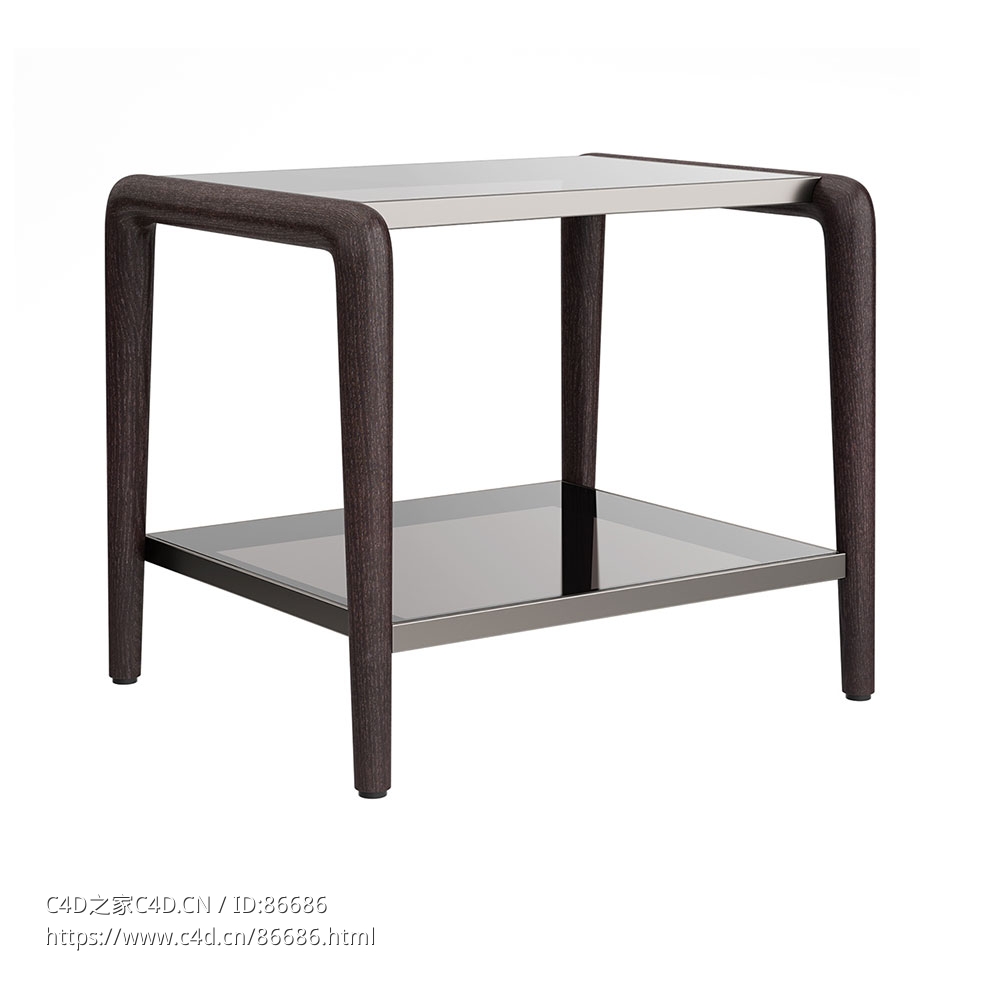 Gaudi 床头柜卧室家具3D模型素材下载Gaudi Bedside Table by Flou - C4D之家 - 1199.jpg