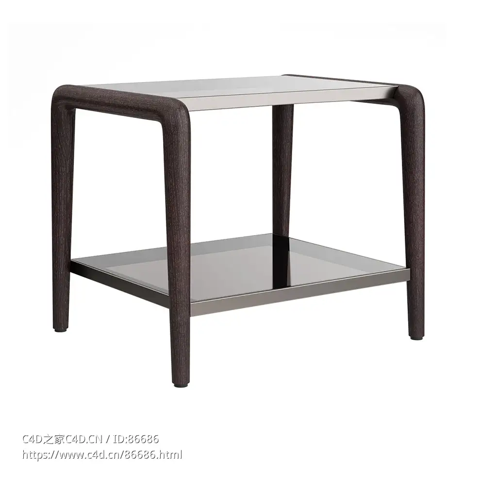 Gaudi 床头柜卧室家具3D模型素材下载Gaudi Bedside Table by Flou - C4D之家 - 1199.jpg