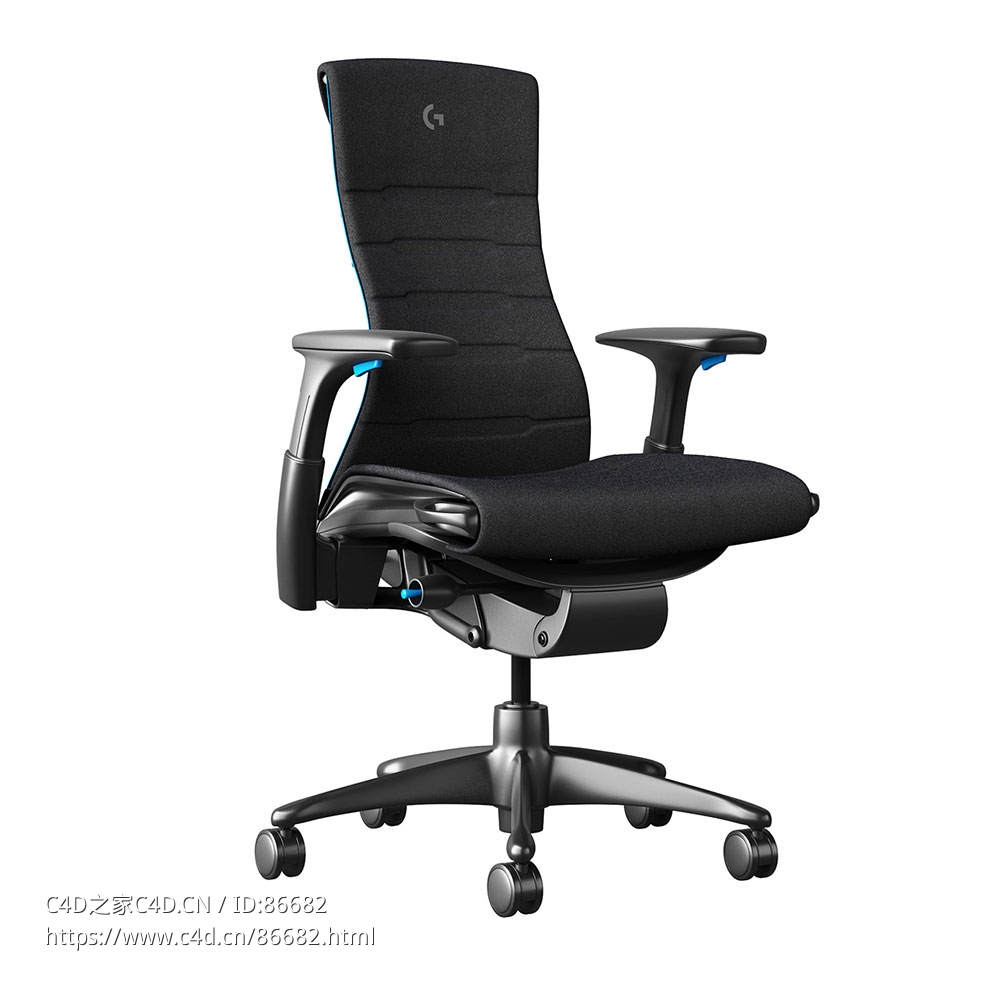 罗技G联名赫曼米勒电竞椅游戏座椅3D模型素材下载Gaming Embody Chair by Herman Mille - C4D之家 - 1195.jpg