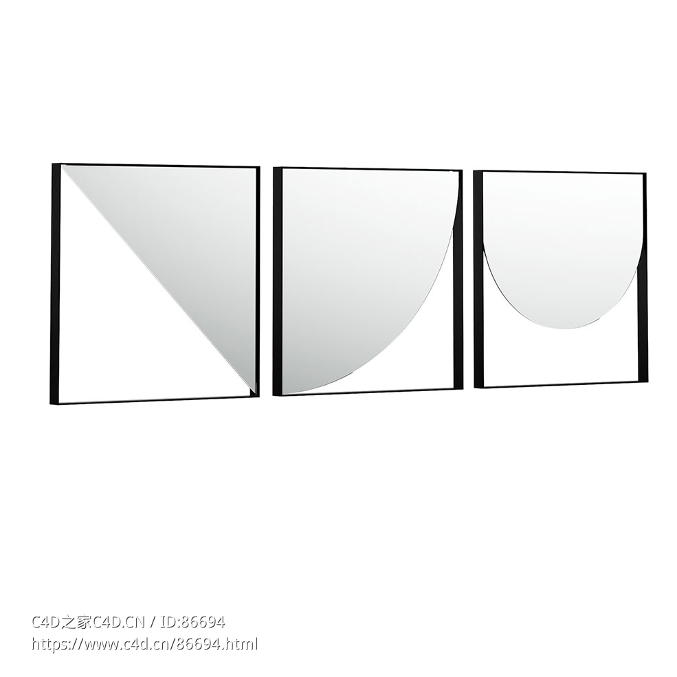 几何壁挂镜Schonbuch品牌装饰镜3D模型素材下载Geo Wall Mirror by Schonbuch - C4D之家 - 1207.jpg