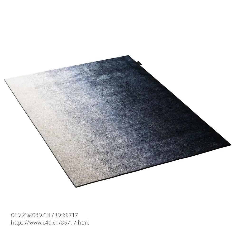 蓝色渐变地毯Asplund品牌地毯3D模型素材下载Gradient Rug Blues Carpet by Asplund