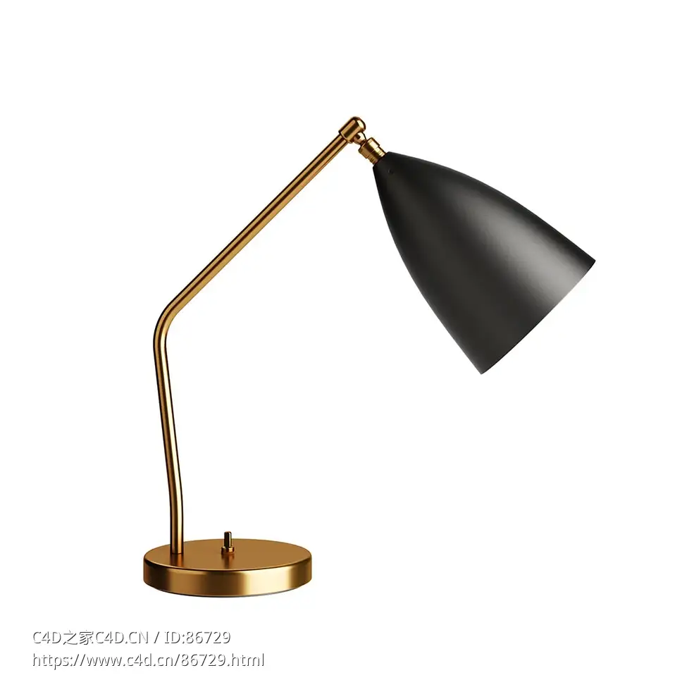 蚱蜢工作台灯Gubi品牌照明3D模型素材下载Grashoppa Task Table Lamp by Gubi