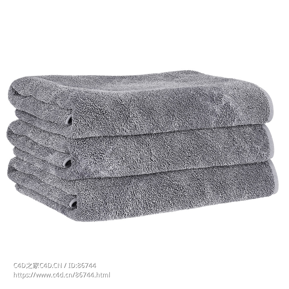 淡紫色访客毛巾Georg Jensen Damask品牌毛巾3D模型素材下载Guest Towels Dusty Lavend